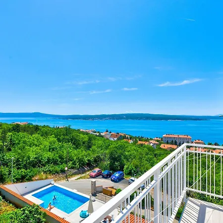 Traumhaftes Nur 600 Meter Zum Sandstrand Mit Gym, Meerblick, Pool Lejlighed Crikvenica
